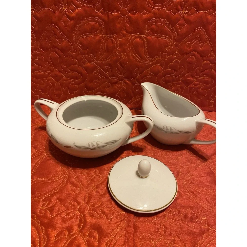 Kayson's Fine China -Japan - Golden Rhapsody Pattern - 1960's Sugar &‎ Creamer